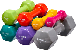 Гантель обрезиненная, фиолетовая 4 кг