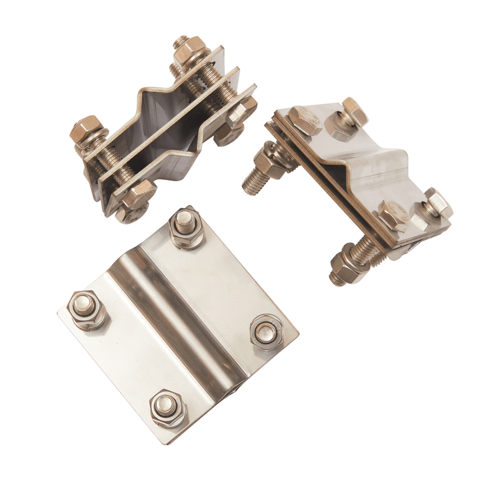 Соединитель  полоса-пруток/полоса-пруток, уп.5шт. нержавеющая сталь