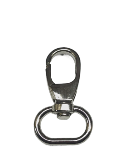 Карабин на вертлюге 16 мм, никель (0079-16)