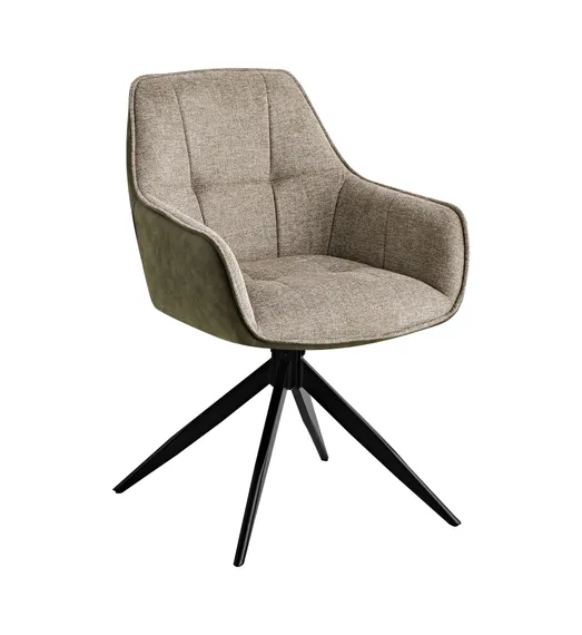 Стул Alba коричневый c коричневой экокожей