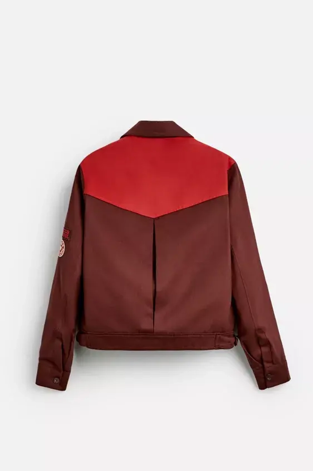 ZARA Х HARRY LAMBERT КУРТКА В СТИЛЕ КОЛОР-БЛОК, КРАСНЫЙ