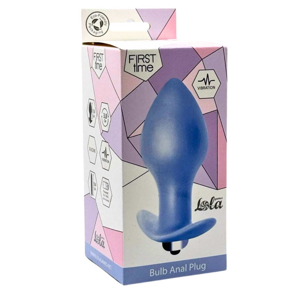 Анальная пробка с вибрацией Bulb Anal Plug Blue (Батарейки ААА) 5006-02lola