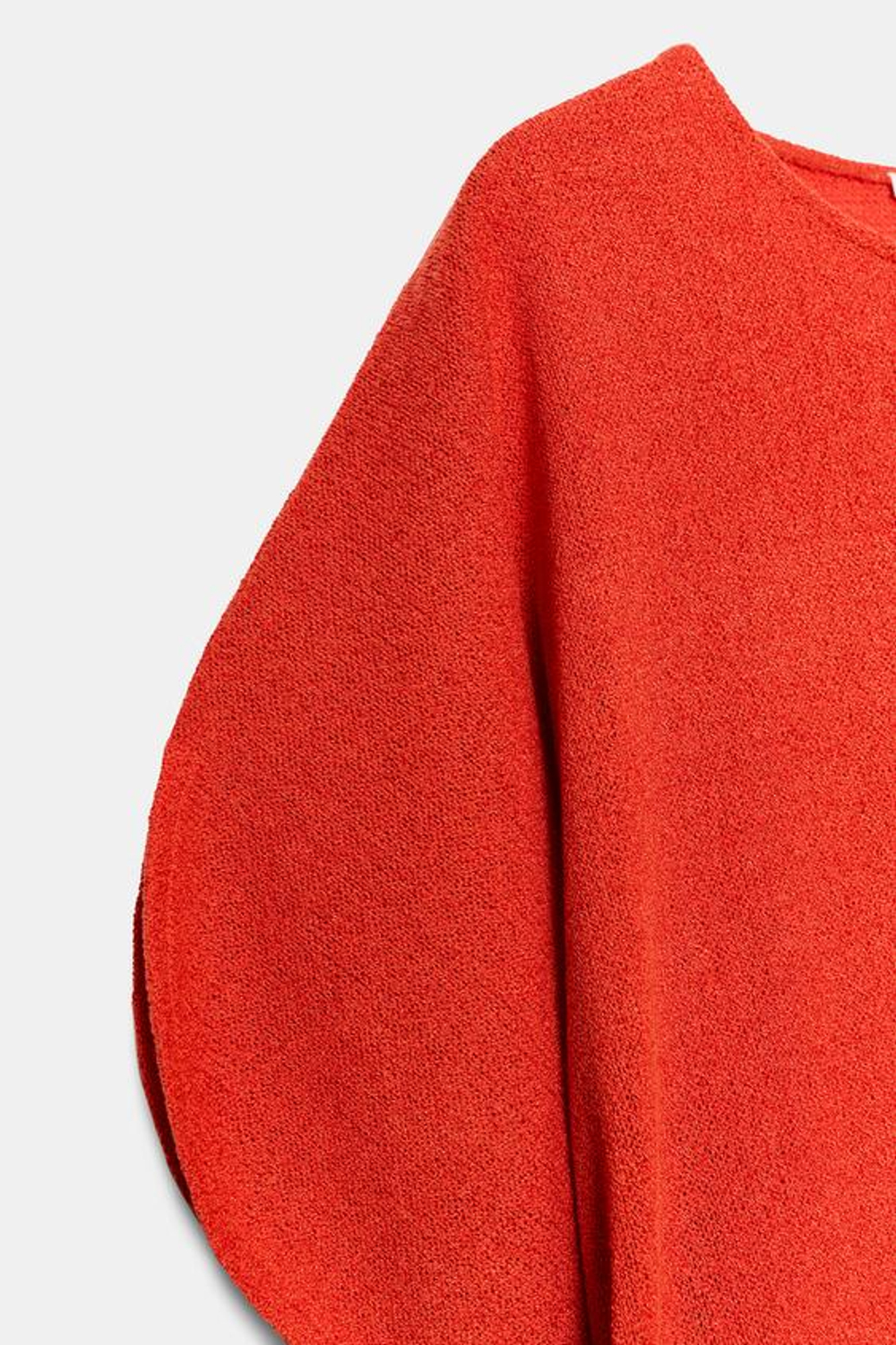 ZARA ТОП В СТИЛЕ РУСТИК С РУКАВАМИ-КРЫЛЫШКАМИ, КРАСНЫЙ