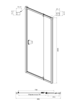 Душевое ограждение Ambassador Elysium 111021103KX-90KX (90х90х200) квадрат,хром,стекло прозрачное,распашная,2 места
