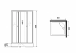 Душевая кабина Niagara Eco E90/26Q/TN/BK 90х90