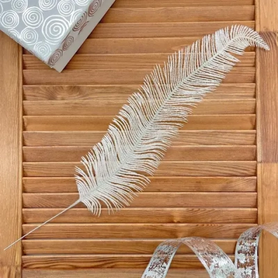 Ветка декоративная «Богемный стиль» 56 см, Белый