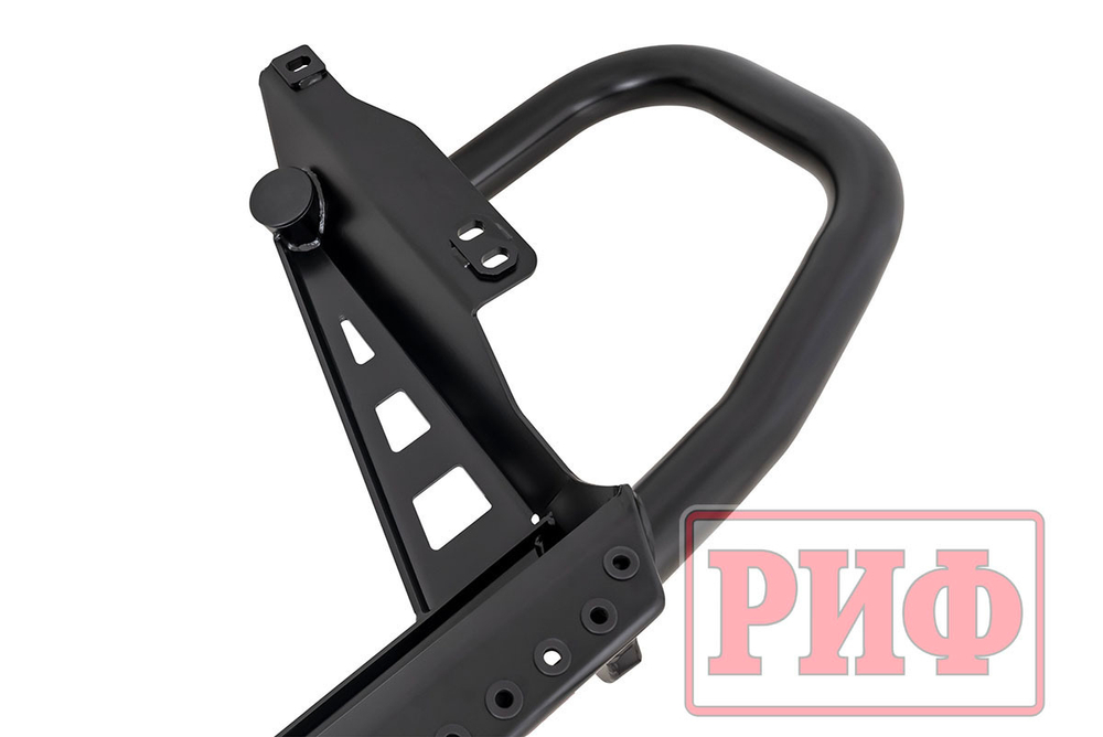 Бампер силовой задний Toyota Land Cruiser Prado 150 c квадратом под фаркоп РИФ