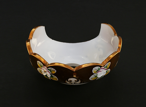 Смальта белая золото Розетка №0115