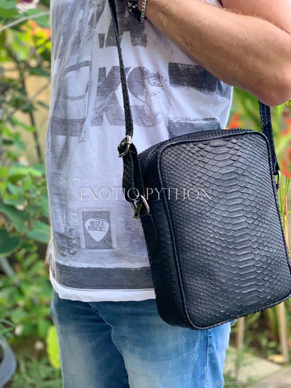 Мужская сумка-планшет из кожи питона BG-403