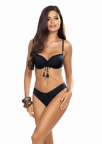 Раздельный пуш-ап купальник с кисточками на завязках (Размер: 85C/42) (Цвет: черный)