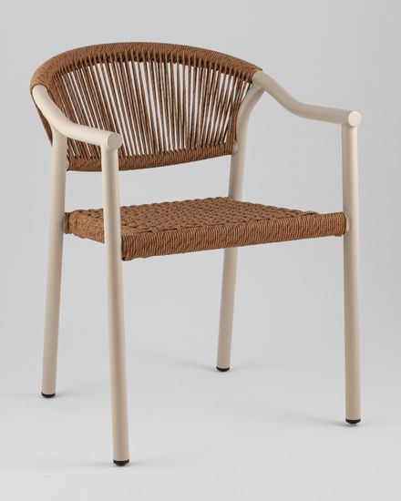 Стул Wind коричневый бежевые ножки