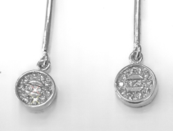 Ювелирные серьги,серебро, с подвесками