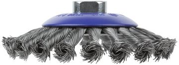 Щетка для УШМ, М14, тип "Тарелка", крученая проволока 0,5 мм, 125 мм, блистер, CUTOP Profi