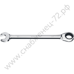 ЗУБР 27 мм, комбинированный трещоточный гаечный ключ, Профессионал (27074-27)