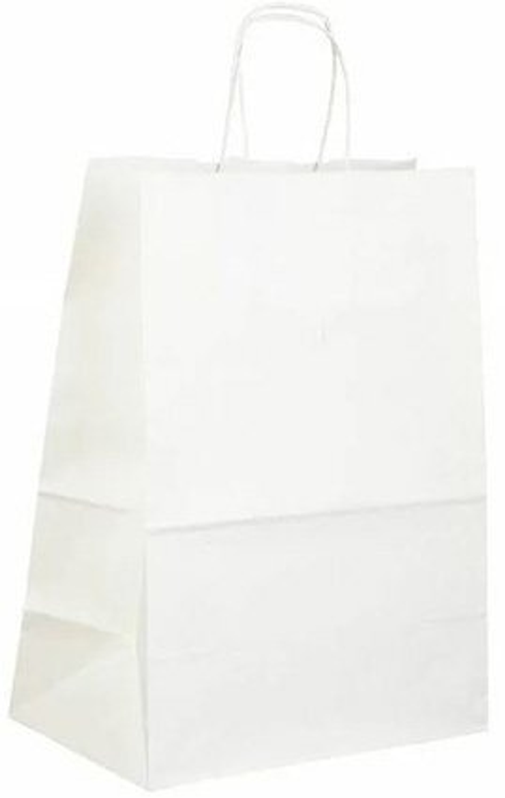 Пакет-сумка с кручеными ручками, 28+15х35 см, 80 г/м2, белый, 300 штук