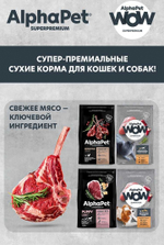 Влажный корм Утка с потрошками сочные ломтики в соусе 80г, для взрослых кошек с чув. пищеварением AlphaPet WOW Superpremium