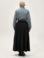 Бомбер стеганый укороченный "Александрит" с эффектом шанжан. Сине-лиловый