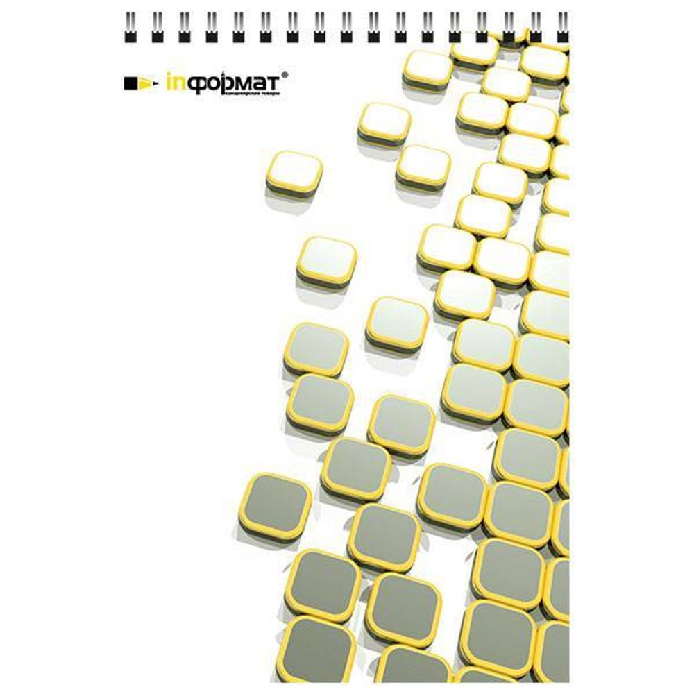 Блокнот А6 60 л. кл. PLACER евроспир. мел. карт. гл.лам. 65 г/м2