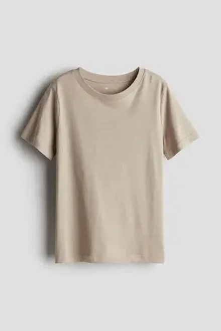 H&M Хлопковая футболка, песочный