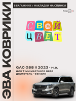 Коврики-трансформеры ЭВА в багажник с накладками на задние сидения для GAC GS8 II (23-н.в.)