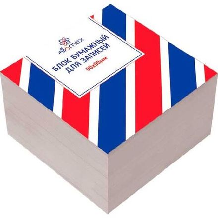 Блок бумаги для записи на склейке 9х9х5 см, белый, белизна 70%, 70 г/м, Attomex