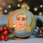 Шар новогодний 1шт 10см "Снегурочка"
