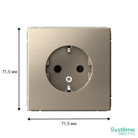 Розетка ArtGallery 16А с заземл. защ. шторки механизм шампань SE GAL000545