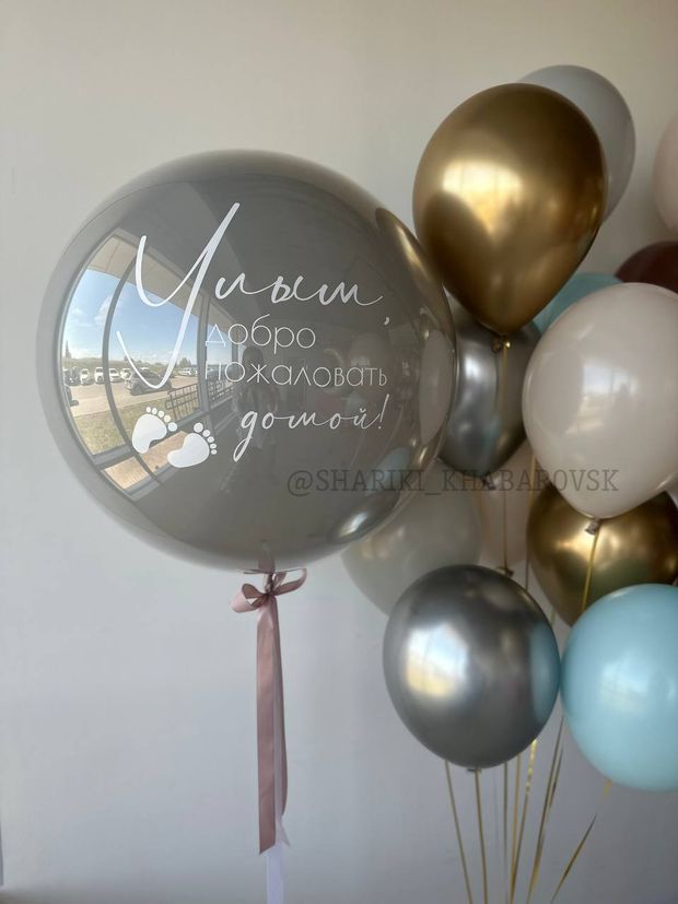 Воздушные шары на выписку для мальчика №8049
