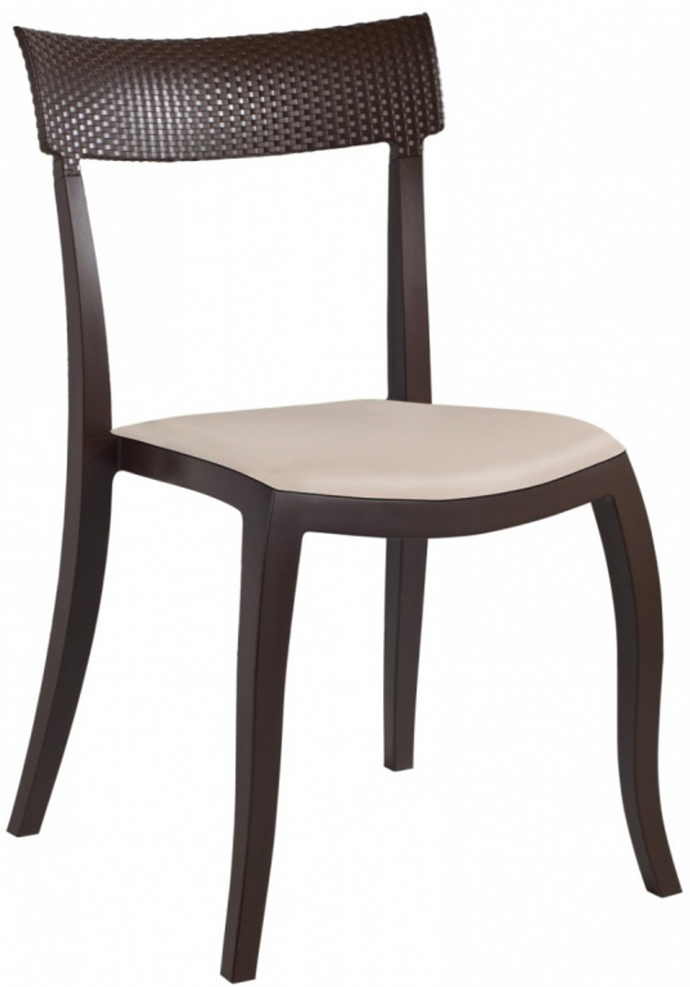 Стул пластиковый с обивкой Papatya Hera-SP Rattan Soft