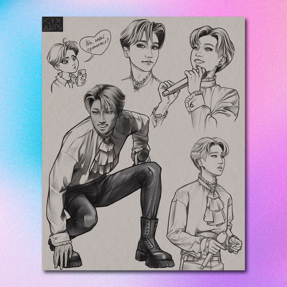 Арт принт / igyx_art / STRAY KIDS / Джисон #4