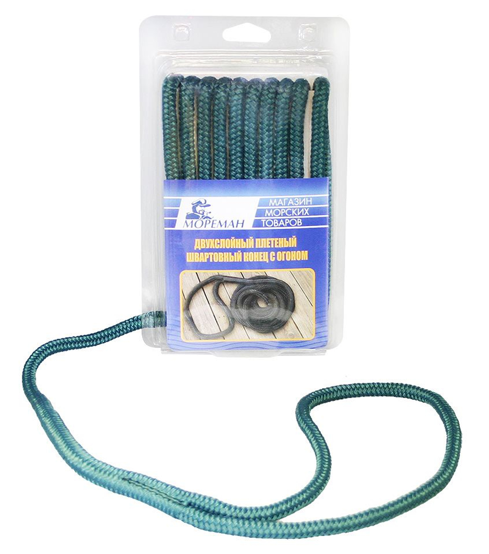 Плетеный швартовный конец, 12,7 мм x 6 м, зеленовато-голубой (10255169)