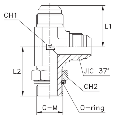 Штуцер FRLG JIC 9/16" BSP1/2" CAST
