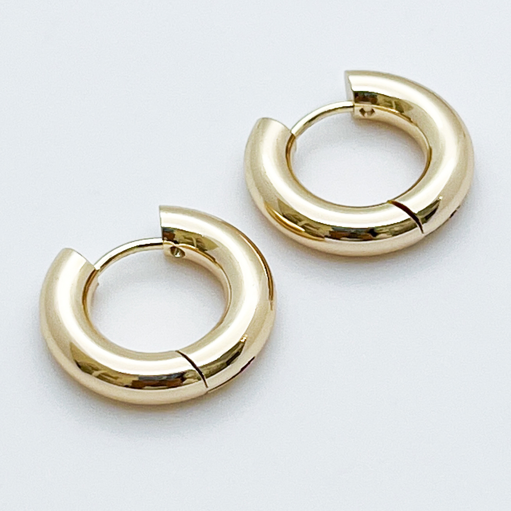 Швензы-кольца, позолота, размер 18*4 мм, цена за пару