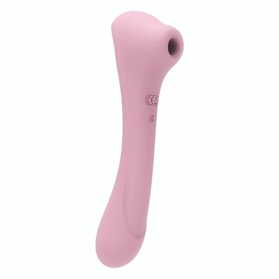 Нежно-розовый двусторонний стимулятор Daisy Massager - 20,2 см. (Цвет: нежно-розовый)