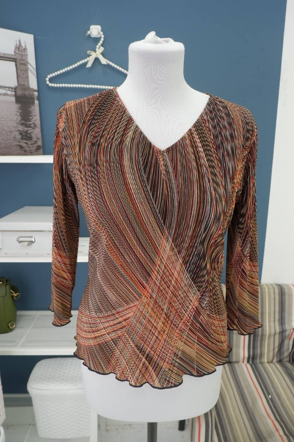 Блузка UN DEUX TROIS абстрактная 46 размер