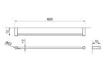 Полотенцедержатель 600 мм нерж. сталь ROMA 16820.60.S матовый