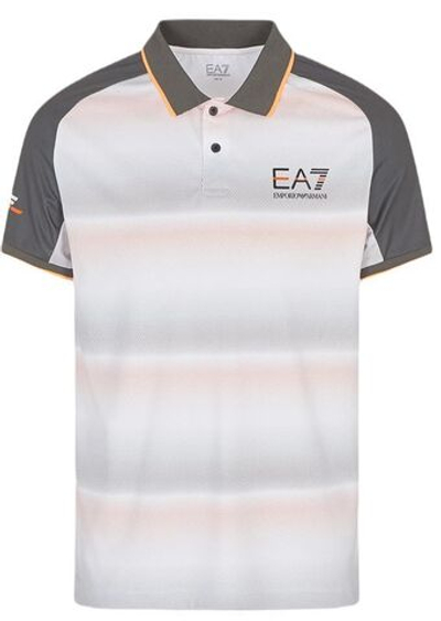 Мужское поло теннисное EA7 Man Jersey Polo Shirt - white