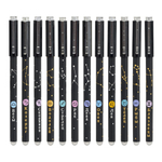 Ручка гелевая, пиши-стирай, Basir, синие чернила, серия "Знаки зодиака", чёрный матовый корпус