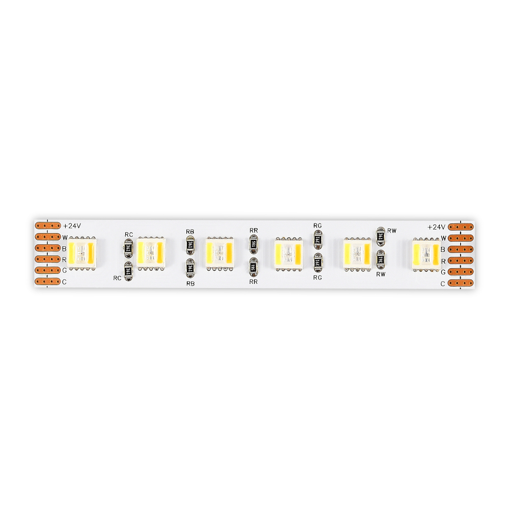 Светодиодная лента 24V 18W/m 84 led/м 2700K-6000K RGB+CCT IP20, 5000×12 мм