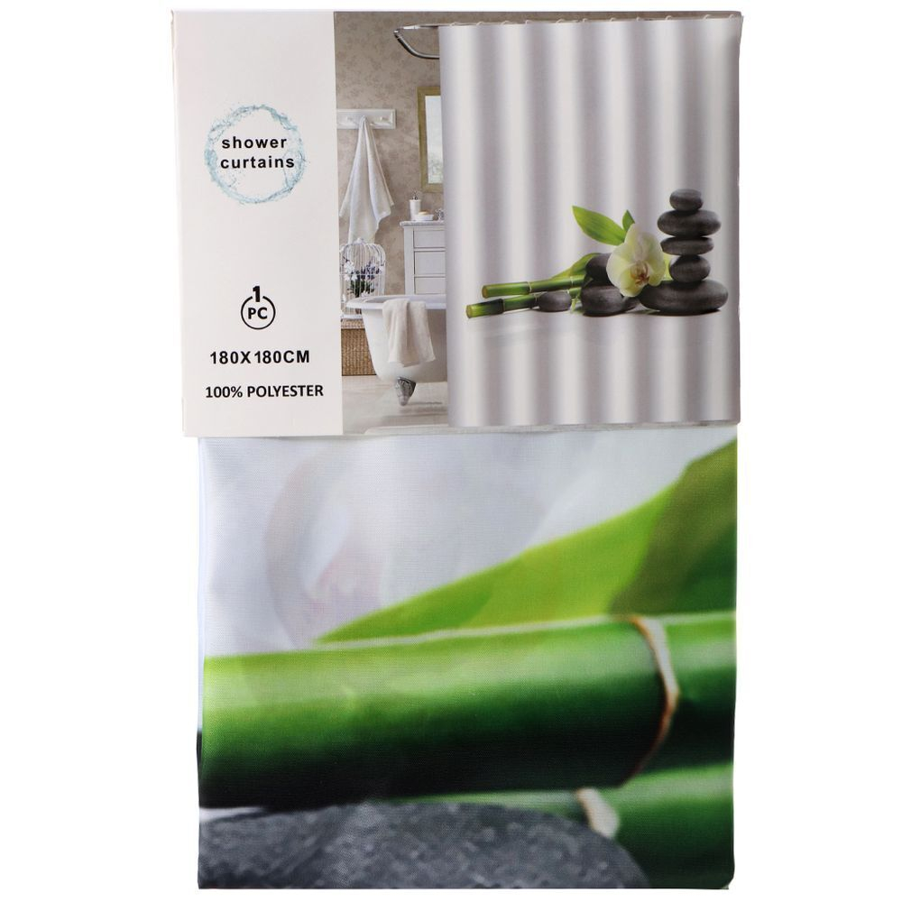 Штора для ванн 180х180 см, ПЭ, Орхидея белая, STSC1031