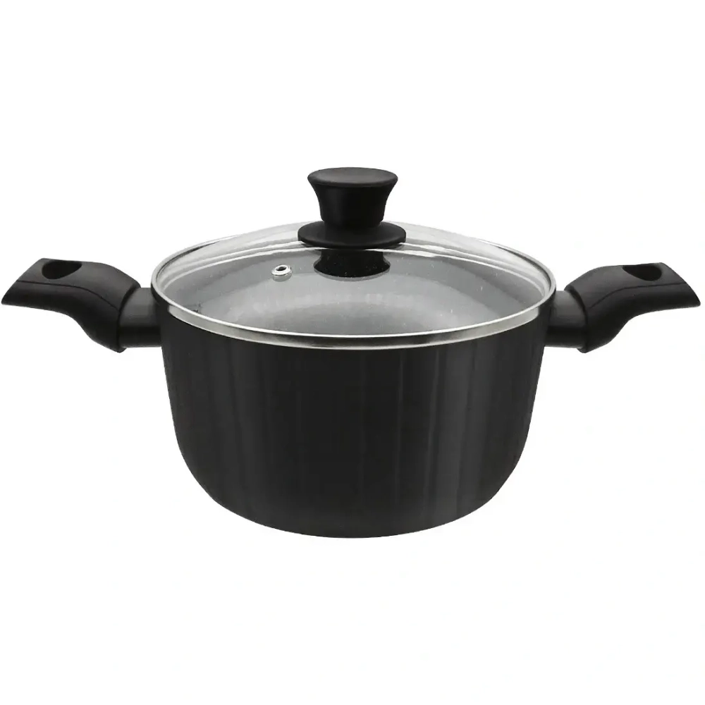 Ковш 4,4л «Terra» со стеклянной крышкой 24см JTr-224-11