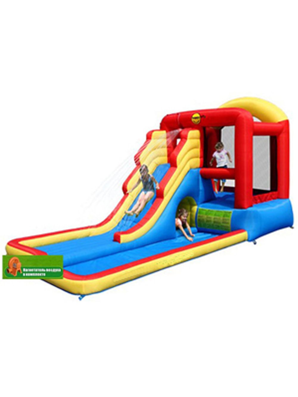 Надувные батут с горкой "Водный поток" 9049
