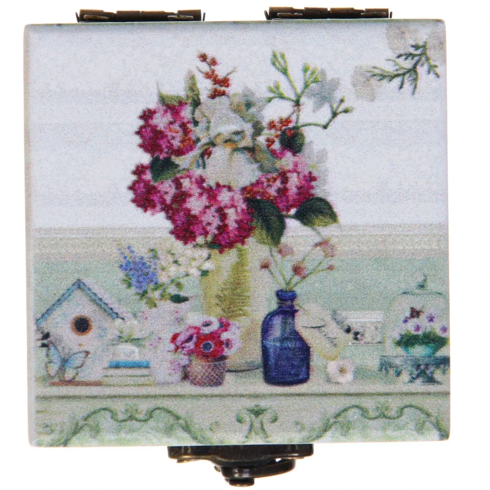 Шкатулка деревянная с зеркалом «МАРЦИПАН», ароматная вербена, 6.5*6.5*4.5см (в коробке)