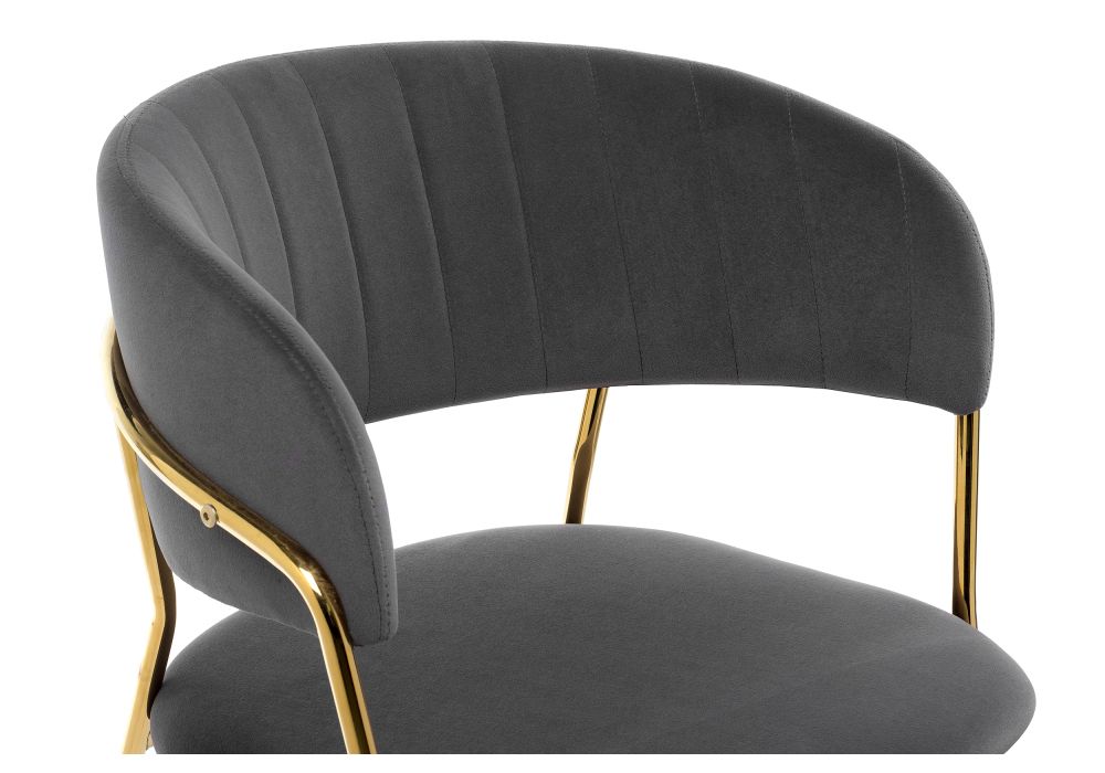 Стул на металлокаркасе Kamelia grey / gold
