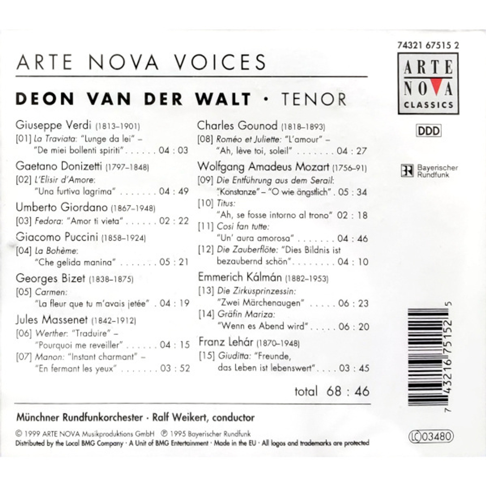 Deon Van Der Walt, Munchner Rumdfunkorchester, Rolf Weikert / Portrait (CD)