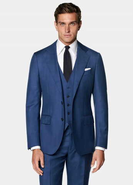 Мужской классический костюм (синий) Б56