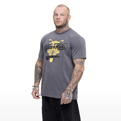 Футболка CLAN13 LIFE IS A RIDE, серый