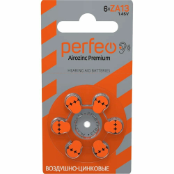 Батарейка Perfeo ZA13/BL (Цена за 6шт)