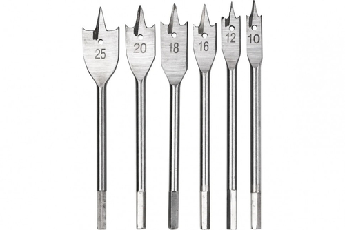 Набор перьевых сверл по дереву 10-25  "Практик"