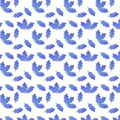 Buy forest fabric watercolor oak leaves blue white